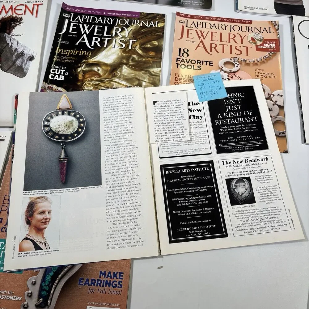 Ornament & Lapidary Journal Jewelry Artist Magazine Lot Craft Metalsmith Flaw